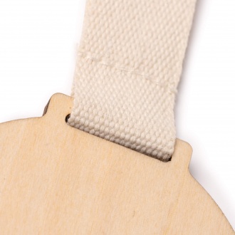 Holden - Bamboo medallion with cotton strap.