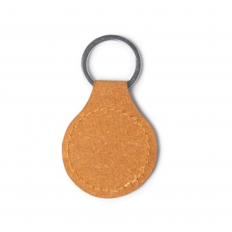 Luxor - A keychain made of recycled leather in two designs, with a metal ring.