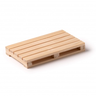 Ramy - A wooden coaster in the shape of a pallet.