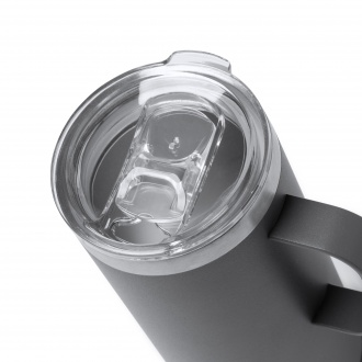 BEYRON - Kubek termiczny ze stali nierdzewnej z recyklingu z korkową podstawą, 600ml