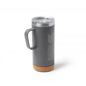BEYRON - Kubek termiczny ze stali nierdzewnej z recyklingu z korkową podstawą, 600ml