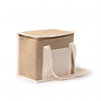 Florit - Jute thermal bag with front pocket made of cotton. 