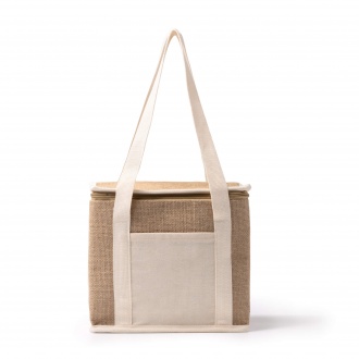 Florit - Jute thermal bag with front pocket made of cotton. 
