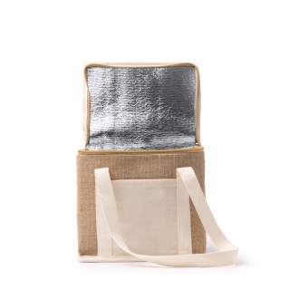 Florit - Jute thermal bag with front pocket made of cotton. 