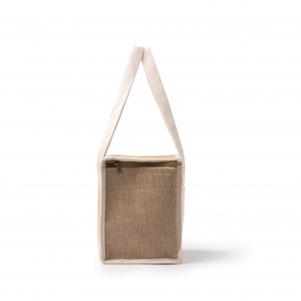 Florit - Jute thermal bag with front pocket made of cotton. 