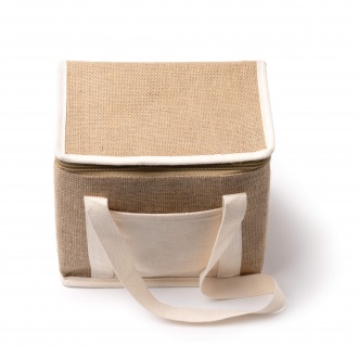 Florit - Jute thermal bag with front pocket made of cotton. 