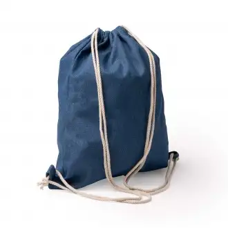  Boney - Drawstring backpack in recycled denim with 8 mm cotton strings.