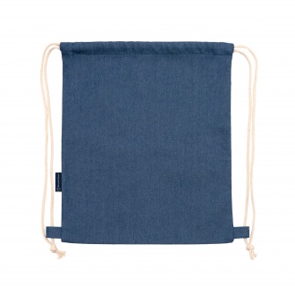  Boney - Drawstring backpack in recycled denim with 8 mm cotton strings.