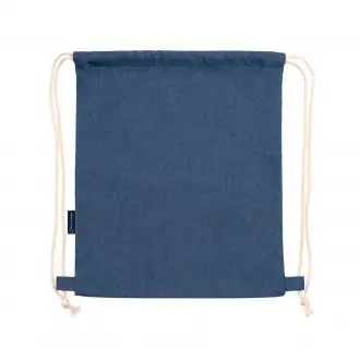  Boney - Drawstring backpack in recycled denim with 8 mm cotton strings.
