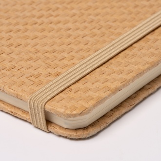 Bolger - A5 format notebook with a hard cover made of natural straw. 