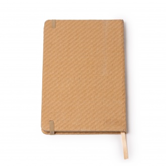 Bolger - A5 format notebook with a hard cover made of natural straw. 