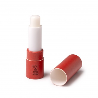 Riba - Lip balm in a case made from recycled cardboard. 