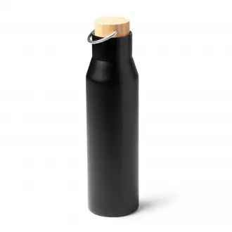 Meyer - Thermos made of 304 stainless steel with double walls with bamboo cap. Capacity: 550 ml. 