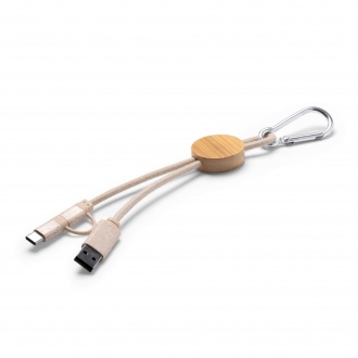 Pombas - 4-in-1 Cable - Main construction of bamboo and cotton cable.