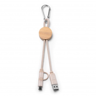 Pombas - 4-in-1 Cable - Main construction of bamboo and cotton cable.