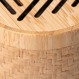 Trigox - Wireless speaker made from a combination of natural fibers and bamboo.
