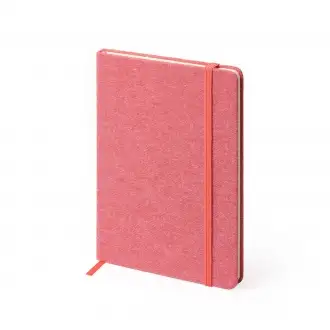Soral - A5 notebook with cotton cover. Bookmark and elastic band. 100 smooth sheets.