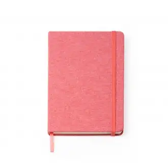 Soral - A5 notebook with cotton cover. Bookmark and elastic band. 100 smooth sheets.