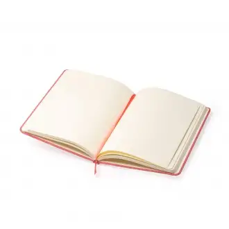 Soral - A5 notebook with cotton cover. Bookmark and elastic band. 100 smooth sheets.
