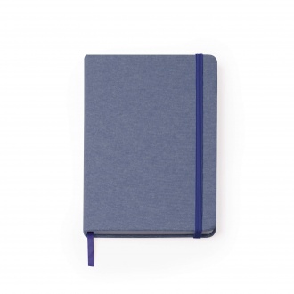 Soral - A5 notebook with cotton cover. Bookmark and elastic band. 100 smooth sheets.