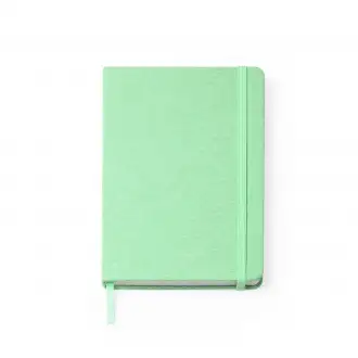 Soral - A5 notebook with cotton cover. Bookmark and elastic band. 100 smooth sheets.