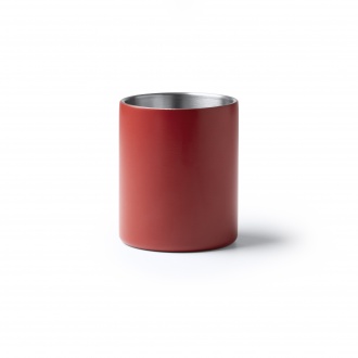 Nasik - Stainless steel mug with matte finish with snap hook. 