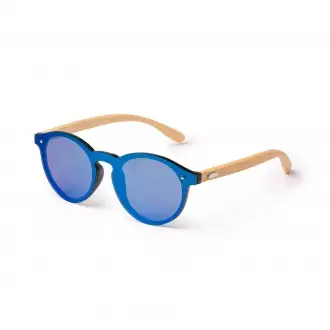 Colton - Sunglasses with mirrored lenses and bamboo temples.