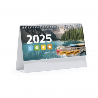 FLINT - Horizontal desk calendar with rings