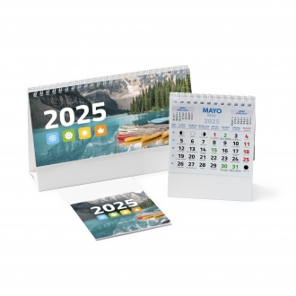 FLINT - Horizontal desk calendar with rings