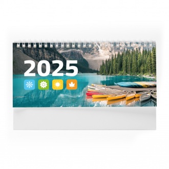 FLINT - Horizontal desk calendar with rings