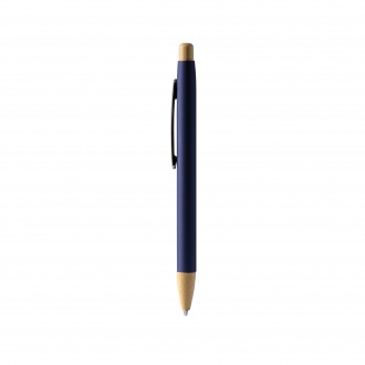 Verso - Metal pen with rubber finish with button and bamboo details.