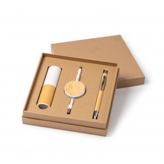 Fargon - A gift set including a 5000 mAh external battery, a cable and a pen.