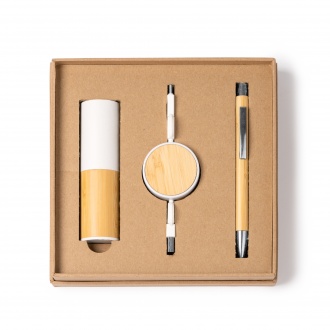 Fargon - A gift set including a 5000 mAh external battery, a cable and a pen.