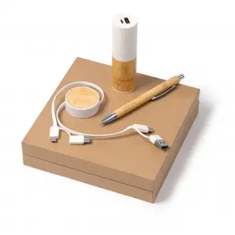 Fargon - A gift set including a 5000 mAh external battery, a cable and a pen.