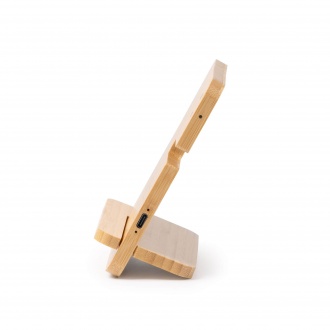 Krosy - Made of bamboo, the 3-in-1 charging stand (15 W) for charging smartphones, smartwatches and wireless headphones.