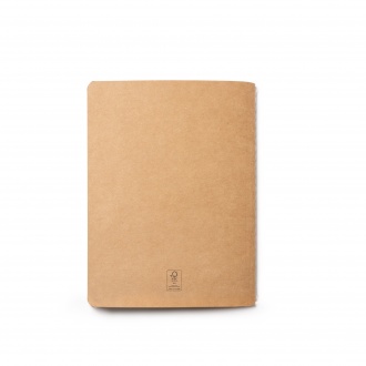 Borges - A5 notebook with hard cover made of recycled cardboard and FSC recycled paper inside