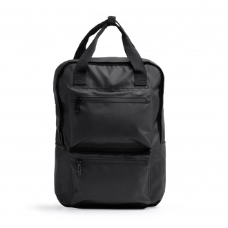 Rusel - PU leather backpack with padded handles and laptop compartment