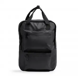 Rusel - PU leather backpack with padded handles and laptop compartment