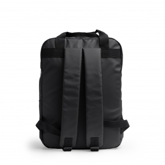 Rusel - PU leather backpack with padded handles and laptop compartment