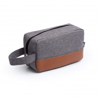 Tosun - RPET polyester cosmetic bag with PU leather details