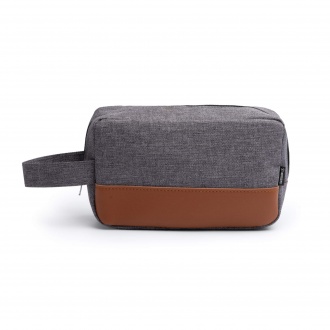 Tosun - RPET polyester cosmetic bag with PU leather details
