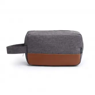 Tosun - RPET polyester cosmetic bag with PU leather details