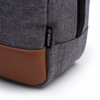 Tosun - RPET polyester cosmetic bag with PU leather details