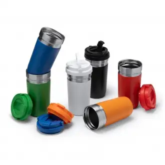Gredos - Thermal mug with handle, made of stainless steel, double walls and matt finish