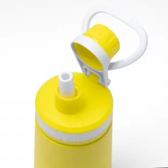 Pumba - Double-walled stainless steel bottle with straw and secure closure