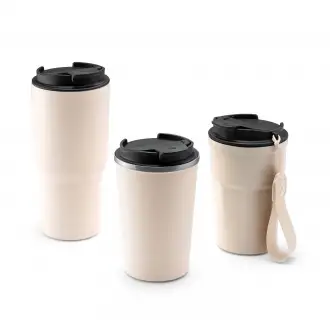 Flip - Thermal mug made of 304 stainless steel with double walls with ceramic finish, 600ml.