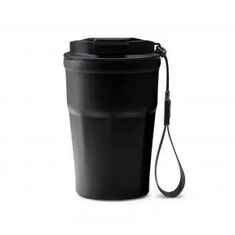 Keury - Thermal mug made of 304 stainless steel with handle and double walls with ceramic finish, 350 ml.