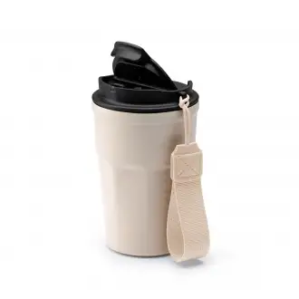 Keury - Thermal mug made of 304 stainless steel with handle and double walls with ceramic finish, 350 ml.