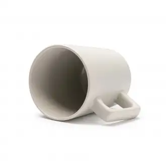 Dunlok - Designer ceramic mug with large handle. Capacity 400 ml.