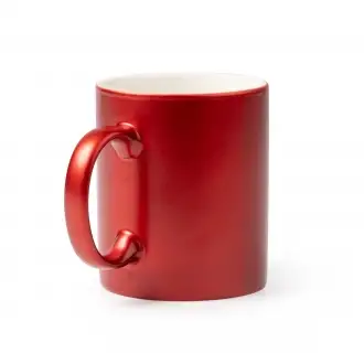 Marty - Ceramic mug, ideal for laser marking. Inner layer with glossy gold finish, 350ml.